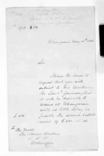 3 pages written 14 May 1850 by Sir Donald McLean in Wanganui District, from Native Land Purchase Commissioner - Papers