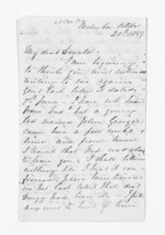 3 pages written 20 Oct 1859 by Isabelle Augusta Eliza Gascoyne to Sir Donald McLean, from Inward letters - Surnames, Gascoyne/Gascoigne