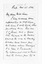 4 pages written 28 Nov 1865 by James Edward FitzGerald to Sir Donald McLean, from Inward letters - J E FitzGerald