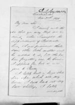 2 pages written 27 Nov 1858 by John Simpson Sanderson in Coromandel to Sir Donald McLean, from Inward letters - Surnames, Str - Stu