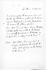 2 pages written 20 Jul 1860 by Sir Donald McLean, from Secretary, Native Department - War in Taranaki and Waikato and  King Movement