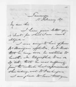 7 pages written 15 Feb 1871 by Colonel William Moule in Tauranga to Sir Donald McLean, from Inward letters - W Moule