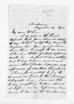 3 pages written 24 Aug 1870 by Dr Daniel Pollen in Auckland Region to Sir Donald McLean, from Inward letters - Daniel Pollen