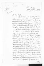 3 pages written 23 Oct 1872 by George William Drummond Hay in Cambridge to Dr Daniel Pollen, from Native Minister - Meetings with Waikato chiefs and final pacification of the King Country