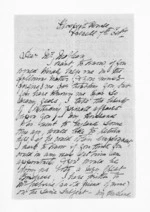 2 pages written by Charlotte Steward Ruck in Auckland Region to Sir Donald McLean, from Inward letters - Surnames, Rou - Rus