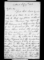2 pages written 19 Jul 1852 by Archibald John McLean in Auckland Region to Sir Donald McLean, from Inward family correspondence - Archibald John McLean (brother)