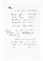 1 page written by George Thomas Fannin to Sir Donald McLean in Maraekakaho, from Inward letters - G T Fannin