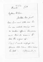 3 pages written by Sir Thomas Robert Gore Browne to Sir Donald McLean, from Inward letters -  Sir Thomas Gore Browne (Governor)