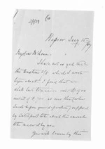 4 pages written 15 Jan 1867 by John Chilton Lambton Carter in Napier City to Sir Donald McLean, from Inward letters - J C Lambton Carter