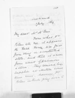 4 pages written 7 Jul 1869 by Edward Turton in Auckland Region to Sir Donald McLean, from Inward letters -  Surnames, Tuk - Tur