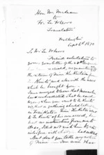 2 pages written 6 Sep 1870 by Sir Donald McLean in Wellington, from Native Minister - Meetings with Waikato chiefs and final pacification of the King Country