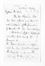 4 pages written 18 Jul 1859 by Sir Thomas Robert Gore Browne in Auckland Region to Sir Donald McLean, from Inward letters -  Sir Thomas Gore Browne (Governor)