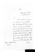 2 pages written 1840-1860 by John Rogan and Henry Newson Brewer in Kawhia to Sir Donald McLean in Raglan, from Secretary, Native Department - War in Taranaki and Waikato and  King Movement