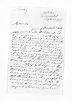 5 pages written 26 Sep 1857 by James Preece in Coromandel to Sir Donald McLean in Auckland Region, from Inward letters - James Preece