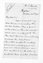 4 pages written 22 Oct 1875 by Robert Smelt Bush in Raglan to Sir Donald McLean in Wellington, from Inward letters - Robert S Bush