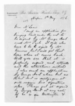 3 pages written 8 May 1876 by J W Carlile in Hawke's Bay Region to Sir Donald McLean, from Inward letters - Surnames, Cam - Car
