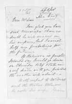 2 pages written 6 Sep 1848 by Henry King to Sir Donald McLean, from Inward letters -  Henry King