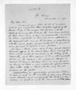 4 pages written 6 Nov 1870 by George Randall Johnson to Sir Donald McLean, from Inward letters - Surnames, Jar - Joh