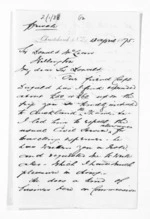 2 pages written 13 Apr 1875 by William Douglas Carruthers in Christchurch City to Sir Donald McLean in Wellington, from Inward letters -  W D Carruthers