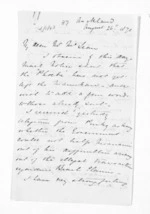 5 pages written 26 Aug 1870 by Henry Tacy Clarke in Auckland Region to Sir Donald McLean, from Inward letters - Henry Tacy Clarke