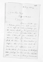 2 pages written 14 May 1869 by W G Cellem to Sir Donald McLean, from Inward letters - Surnames, Car - Cha