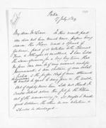 3 pages written 17 Jul 1869 by Colonel William Charles Lyon in Patea to Sir Donald McLean, from Inward letters -  W C Lyon
