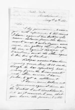 3 pages written 4 Aug 1860 by Robert Vaile in Auckland City to Sir Donald McLean, from Inward letters - Surnames, Und - Viv