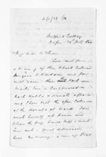 3 pages written 26 Jul 1860 by Michael Fitzgerald in Napier City to Sir Donald McLean, from Inward letters - Michael Fitzgerald