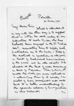 5 pages written 9 Mar 1874 by an unknown author in Auckland City to Sir Donald McLean in Wellington, from Inward letters -  Rev Henry Hanson Turton