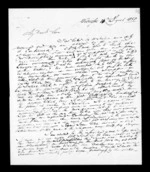 4 pages written 20 Aug 1850 by Robert Roger Strang in Wellington to Sir Donald McLean in Rangitikei District, from Family correspondence - Robert Strang (father-in-law)