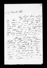 3 pages written 21 Oct 1851 by Robert Roger Strang to Sir Donald McLean, from Family correspondence - Robert Strang (father-in-law)