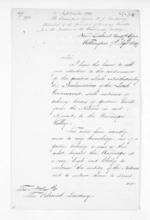 4 pages written 7 Sep 1849 by Sir William Fox, from Papers relating to land - Land claims and purchases of the New Zealand Company at Taranaki, Wanganui and in the Wairarapa
