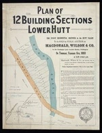 Plan of 12 building sections