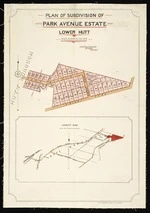Plan of subdivision of Park Avenue estate