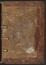 Lower inside cover.  Omelie et postille venerabilium doctorum gregorij�