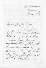 2 pages written 7 Feb 1863 by Richard T Warren to Sir Donald McLean, from Inward letters - Surnames, War - Wat