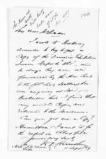 1 page written 11 Sep 1869 by William Douglas Carruthers to Sir Donald McLean, from Inward letters -  W D Carruthers