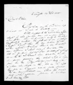3 pages written 14 Oct 1850 by Robert Roger Strang in Wellington to Sir Donald McLean, from Family correspondence - Robert Strang (father-in-law)