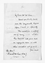 3 pages written 20 Jun 1872 by Charles Heaphy in Auckland City to Sir Donald McLean, from Inward letters -  Charles Heaphy