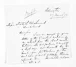 1 page written 27 Mar 1872 by an unknown author in Wellington to Auckland Region, from Outward drafts and fragments