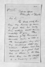 3 pages written 10 Jun 1871 by Thomas William Lewis in Wellington to Sir Donald McLean, from Inward letters -  T W Lewis