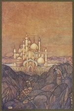 He arrived within sight of a palace of shining marble. Arabian nights.