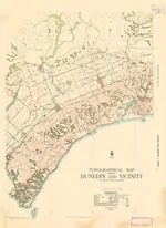 Topographical map showing Dunedin and vicinity. Sheets 1 and 2. Images of maps sourced from Land Information New Zealand