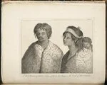 A man, woman & child, natives of Terra del Fuego, in the dress of that ...