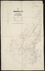 Topographical map of country surrounding the city of Wellington. Western sheet