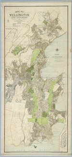 Map of Wellington and environs. Colour accurate digital copy photographed by Alexander Turnbull Library