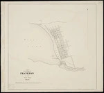 Plan of the town of Frankton. Colour accurate digital copy photographed by Alexander Turnbull Library