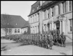 World War I soldiers about to leave from a New Zealand Reception camp in  Opladen, Germany