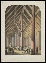 Barraud, Charles Decimus 1822-1897 :Interior of Otake Church, New Zealand...C.D. Barraud, del. Wellington, New Zealand. R.K. Thomas, lith. [London] Day & Son [1852?]