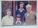 Mutti, Diana, Dougie and Fergus outside the Haven.JPG